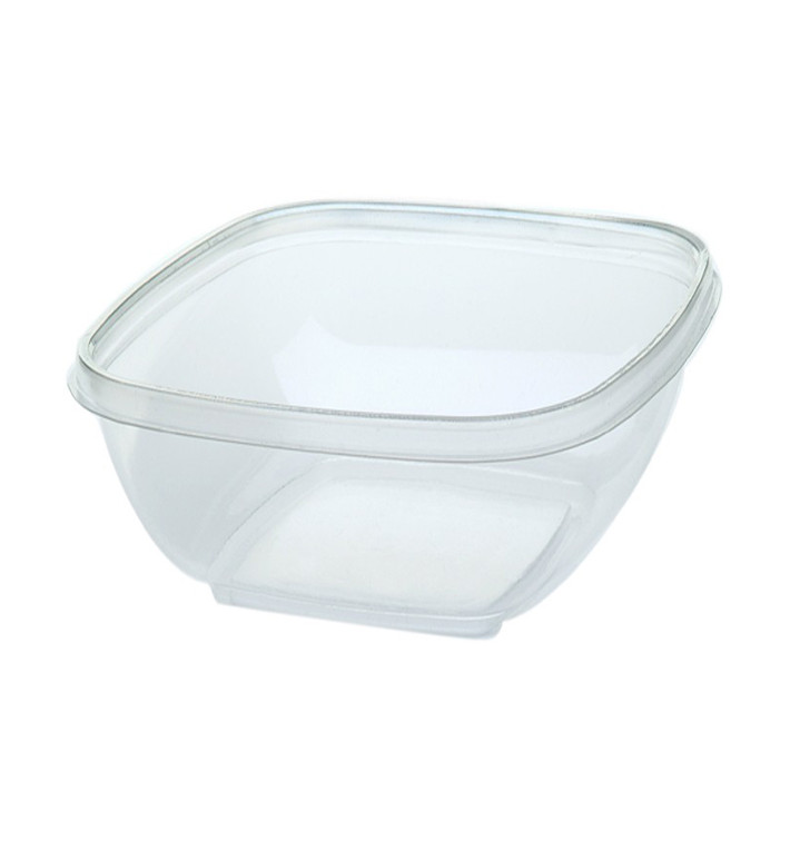 Bol en Plastique Carré PET 500ml 125x125x70mm (50 Utés) Bol en Plastique Carré PET 500ml 125x125x70mm (50 Utés)