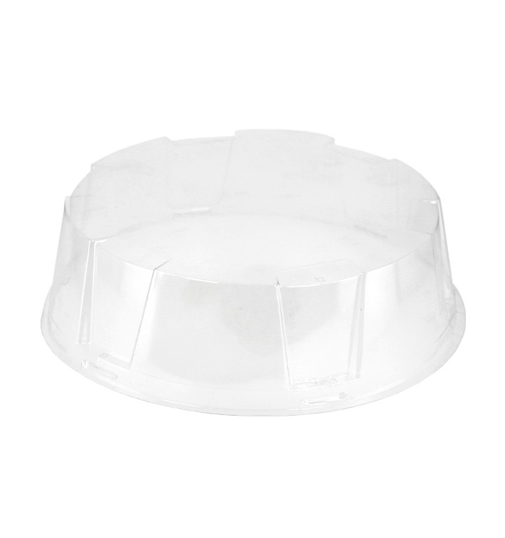 Cloche à Plateau Gâteaux APET Transparent Ø24x6cm (10 Utés)