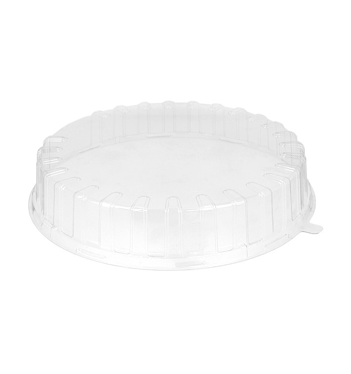 Cloche à Plateau Gâteaux APET Transparent Ø31x6cm (90 Utés)