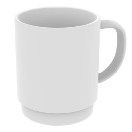 Tasse Réutilisable SAN “Chocolat” Blanc 310ml (1 Utés)