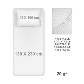 Kit Housse Matelas + Oreiller en Non tissé SMS 130x230cm (100 Utés)