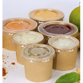 Pot à Sauce en Carton Kraft 100ml Ø7,3cm (1000 Utés)