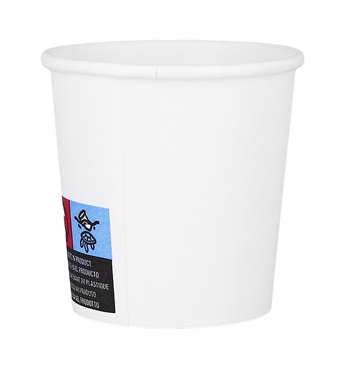 Gobelet Carton Blanc ECO 4Oz/120ml Ø6,2cm (100 Utés) Gobelet Carton Blanc ECO 4Oz/120ml Ø6,2cm (100 Utés)