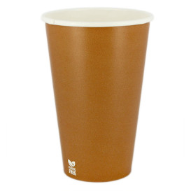 Gobelet en Carton sans Plastique 12 Oz/360ml "Caramel" Ø8cm (1.000 Utés)