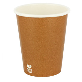 Gobelet en Carton sans Plastique 7 Oz/210ml "Caramel" Ø7cm (50 Unités)