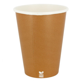 Gobelet en Carton sans Plastique 14 Oz/420ml "Caramel" Ø9cm (50 Unités)