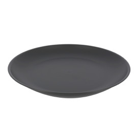 Assiette Réutilisable Durable PP Minéral Antracite Ø23,5cm (54 Utés)