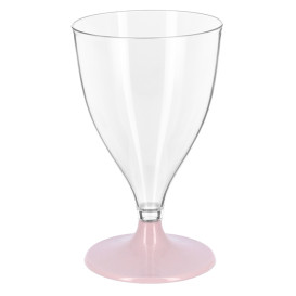 Coupe Réutilisable PS Eau/Vin Pied Rose 200ml 2P (6 Unités)