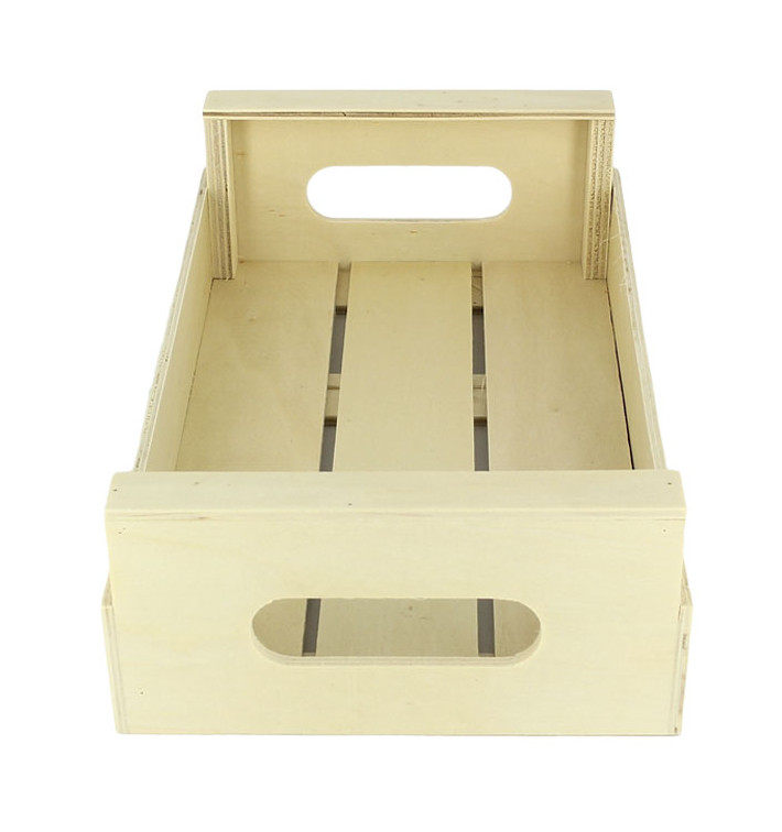 Caisse Présentation avec anses en Bois 25x15x7,5cm (1 Uté) Caisse Présentation avec anses en Bois 25x15x7,5cm (1 Uté)