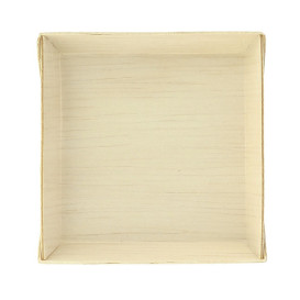 Assiette Carrée Mini en Bois 7x7x1,5cm (20 Unités)