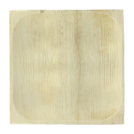 Assiette carrée en Feuilles de Palmier 4C 20,5X20,5cm (10 Unités)