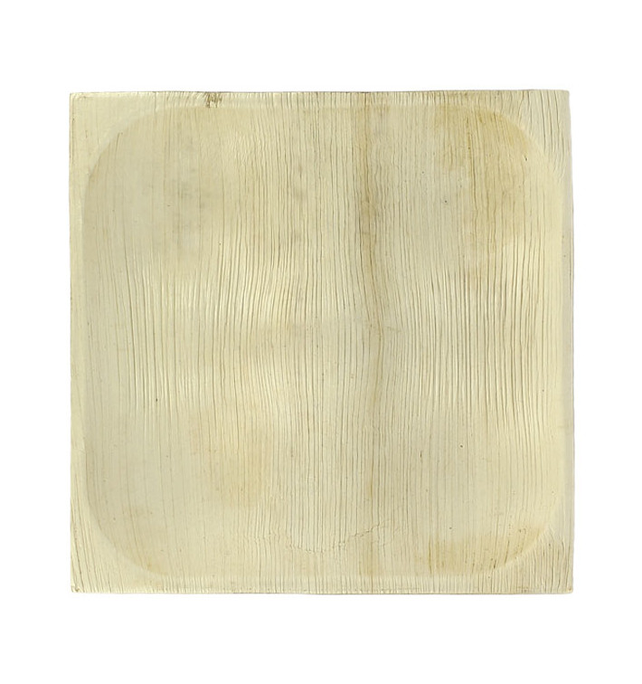 Assiette carrée en Feuilles de Palmier 4C 20,5X20,5cm (100 Unités) Assiette carrée en Feuilles de Palmier 4C 20,5X20,5cm (100 Unités)