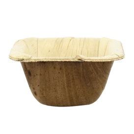 Mini Bol en Feuilles de Palmier 6,3x6,3cm (50 Unités)
