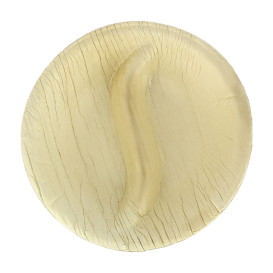 Assiette Ronde en Feuilles de Palmier 2C 9x8cm (100 Unités)