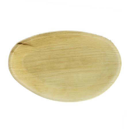 Assiette Ovale en Feuilles de Palmier 19x12cm (10 Unités)