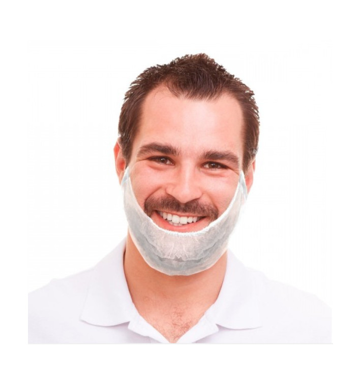 Couvre-barbe en PP Accordéon Blanc (100 Utés) Couvre-barbe en PP Accordéon Blanc (100 Utés)