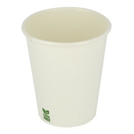 Gobelet en Carton sans Plastique 7 Oz/210ml Blanc Ø7cm (50 Unités)