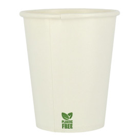 Gobelet en Carton sans Plastique 7 Oz/210ml Blanc Ø7cm (1.000 Utés)