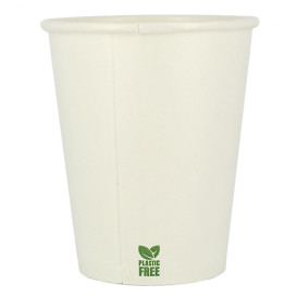 Gobelet en Carton sans Plastique 8 Oz/240ml Blanc Ø8cm (1.000 Utés)