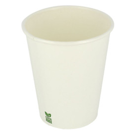 Gobelet en Carton sans Plastique 8 Oz/240ml Blanc Ø8cm (1.000 Utés)