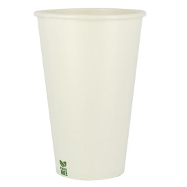 Gobelet en Carton sans Plastique 12 Oz/360ml Blanc Ø8cm (1.000 Utés)