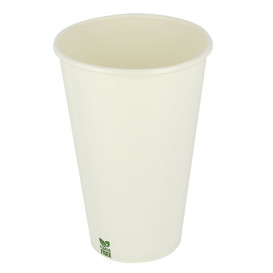 Gobelets jetables blanc compostables pour boissons chaudes de 360 ml