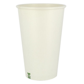 Gobelet en Carton sans Plastique 16 Oz/480ml Blanc Ø9cm (1.000 Utés)