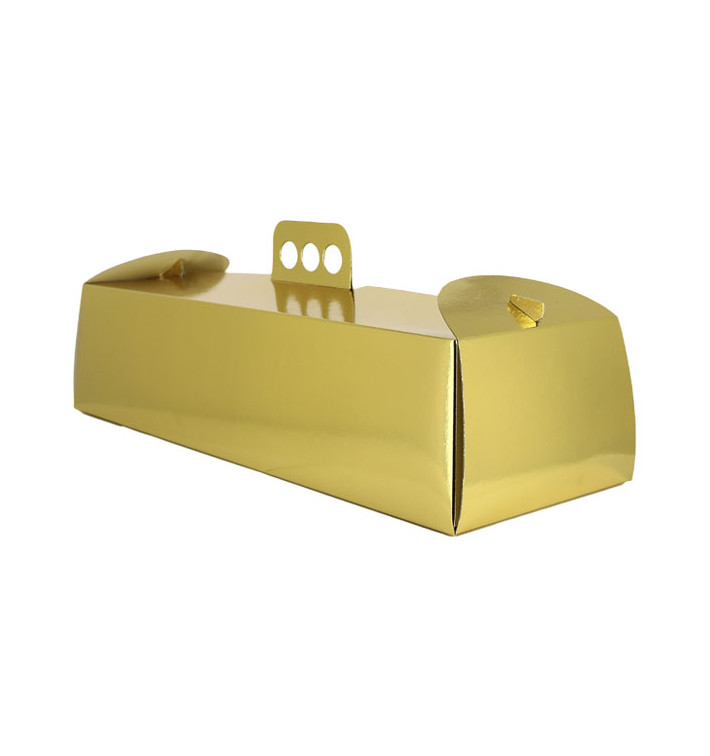 Boîte en carton Or Métallisé 16x44x10,5 cm (50 Unités) Boîte en carton Or Métallisé 16x44x10,5 cm (50 Unités)
