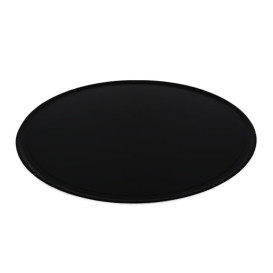 Assiette Pizza en Carton Laminé PET Noir 300 mm (100 Utés)