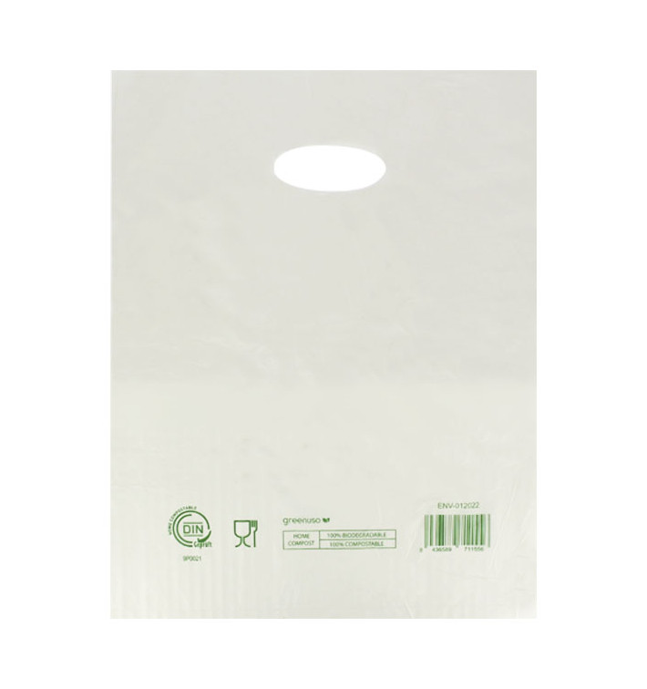 Sac avec Anses Découpées Home Compost “Classic” 30x40cm (100 Utés)