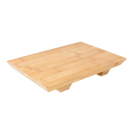 Base en Bambou Naturel Pour Sushi 20,5x15x3cm (1 Uté)