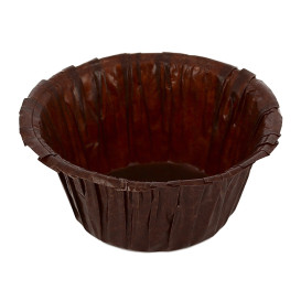 Caissettes Cupcakes Marrons 4,9x3,8x7,5cm (500 Unités)