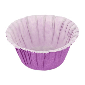 Mini caissettes à muffins et cupcakes - 180x - violet - papier - 4