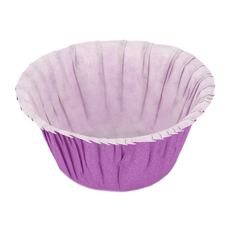 Caissettes Cupcakes Violettes 4,9x3,8x7,5cm (500 Unités)