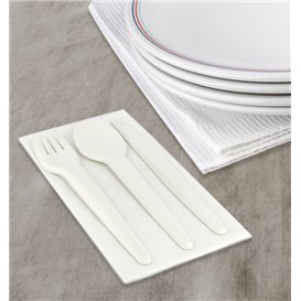 Fourchette en Papier Blanc 17cm (50 Utés)