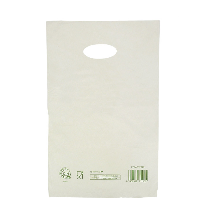 Sac avec Anses Découpées Home Compost “Classic” 20x33cm (100 Utés) Sac avec Anses Découpées Home Compost “Classic” 20x33cm (100 Utés)
