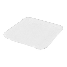 Plat carré en Carton Blanc 13x13 cm (1200 Utés)