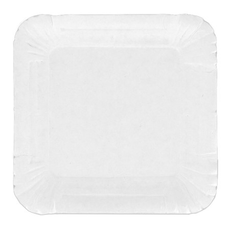 Plat carré en Carton Blanc 13x13 cm (1.000 Utés)