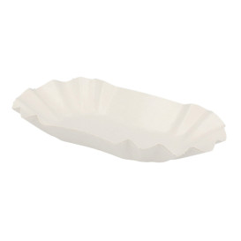 Barquette Carton Ovale Plastifiée 16,5x10x3,5cm (250 Utés)