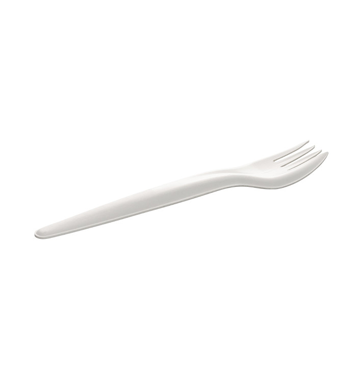 Fourchette en Papier Blanc 17cm (50 Utés) Fourchette en Papier Blanc 17cm (50 Utés)