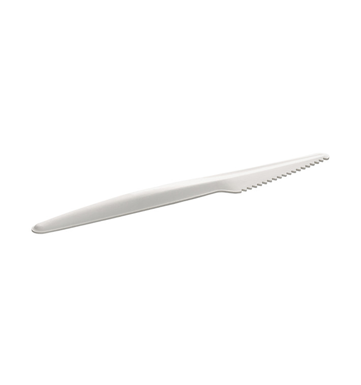 Couteau en Papier Blanc 17cm (50 Utés) Couteau en Papier Blanc 17cm (50 Utés)