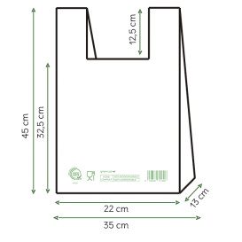 Sac à Bretelles Home Compost “Classic” 35x45cm 17,5µm (1.000 Utés)