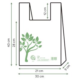 Sac à Bretelles Home Compost “Be Eco!” 30x40cm (100 Utés)