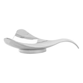 Plat Dégustation avec Anse Argent 8x1,9cm (50 Unités)