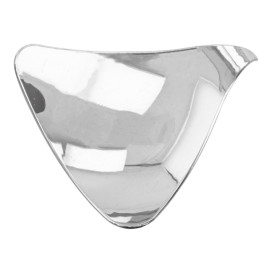 Plat Dégustation avec Anse Argent 8x1,9cm (50 Unités)