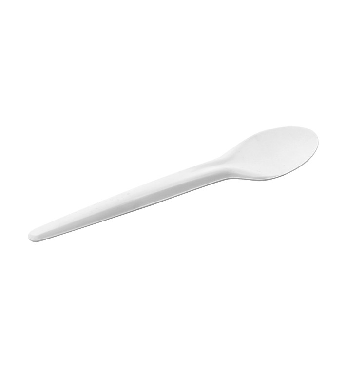 Cuillère en Papier Blanc 17cm (50 Utés) Cuillère en Papier Blanc 17cm (50 Utés)