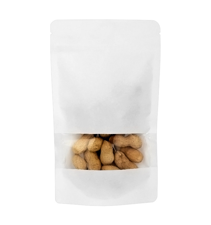 Sac DoyPack avec fermeture et fenêtre Blanc 25+12x35cm (50 Utés) Sac DoyPack avec fermeture et fenêtre Blanc 25+12x35cm (50 Utés)