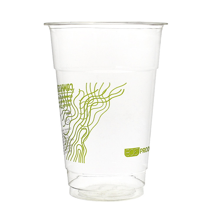 Gobelet Amidon de Maïs PLA "Green Stripe" 295ml (50 Utés) Gobelet Amidon de Maïs PLA "Green Stripe" 295ml (50 Utés)