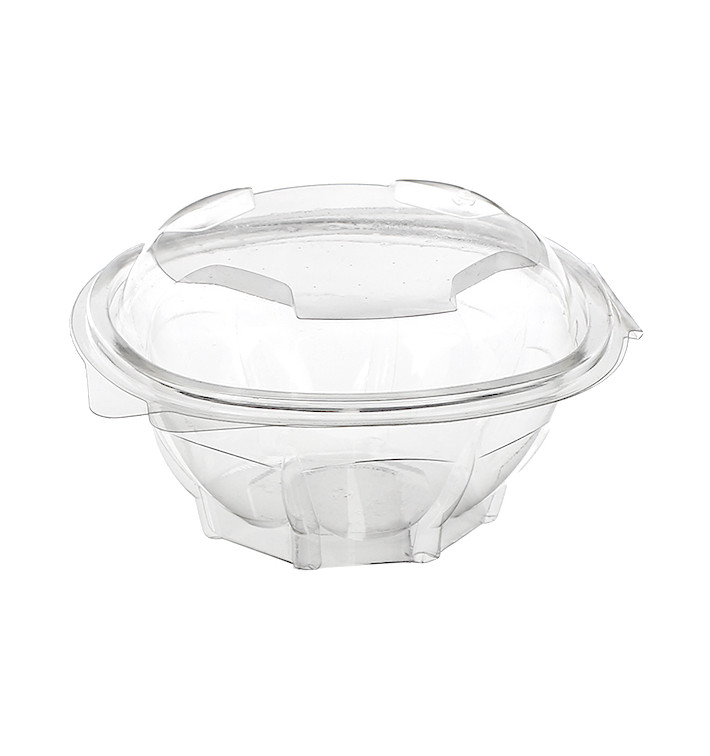 Saladier Rond avec charnière PLA 500ml (300 Utés) Saladier Rond avec charnière PLA 500ml (300 Utés)