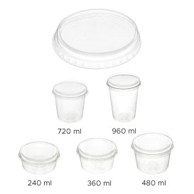 Récipient Compostable PLA Transparent 480ml (600 Utés)